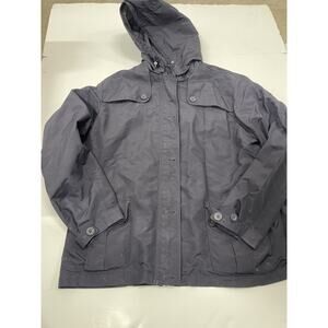 Lands' End Jacket Winter Coat HOODED Hood Black Kid's Youth 18/20 XL